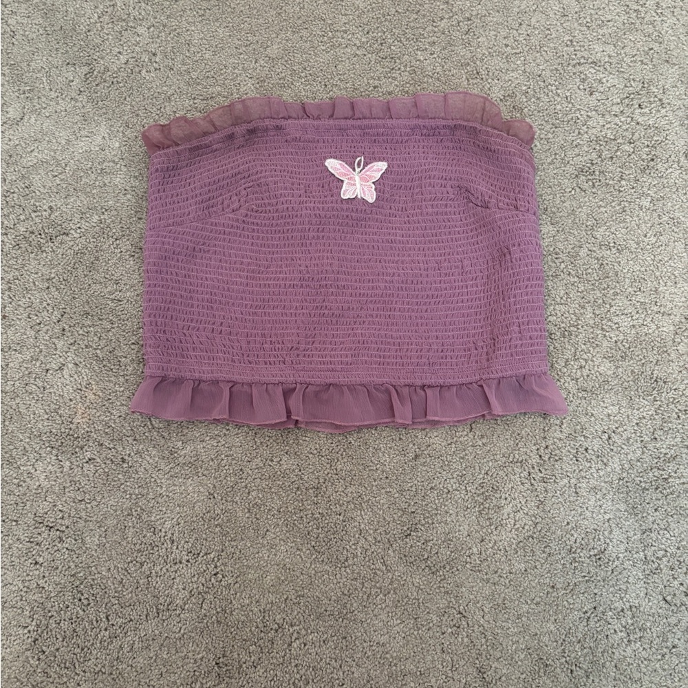 Urban Outfitters Lavender Butterfly Tube Top